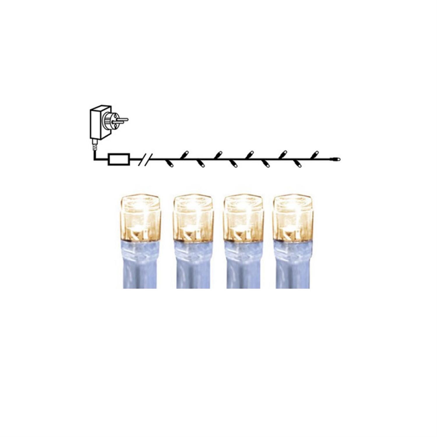 STAR TRADING LED-Lichterkette LED Lichterkette für Außen 80 warmweiße LED 8m transparentes Kabel, 80-flammig