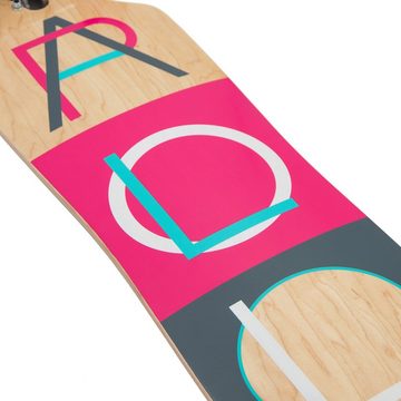 Apollo Longboard Twin Tip DT Longboard 40", aus Holz mehrlagig verleimt für Idealen Flex & Stabilität