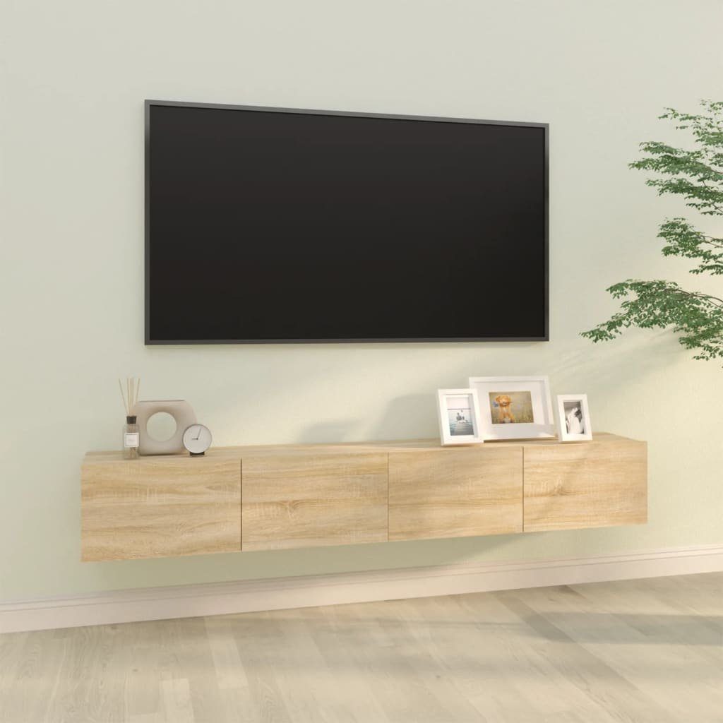 Stk. furnicato 100x30x30 TV-Schrank 2 cm Sonoma-Eiche TV-Wandschränke Holzwerkstoff