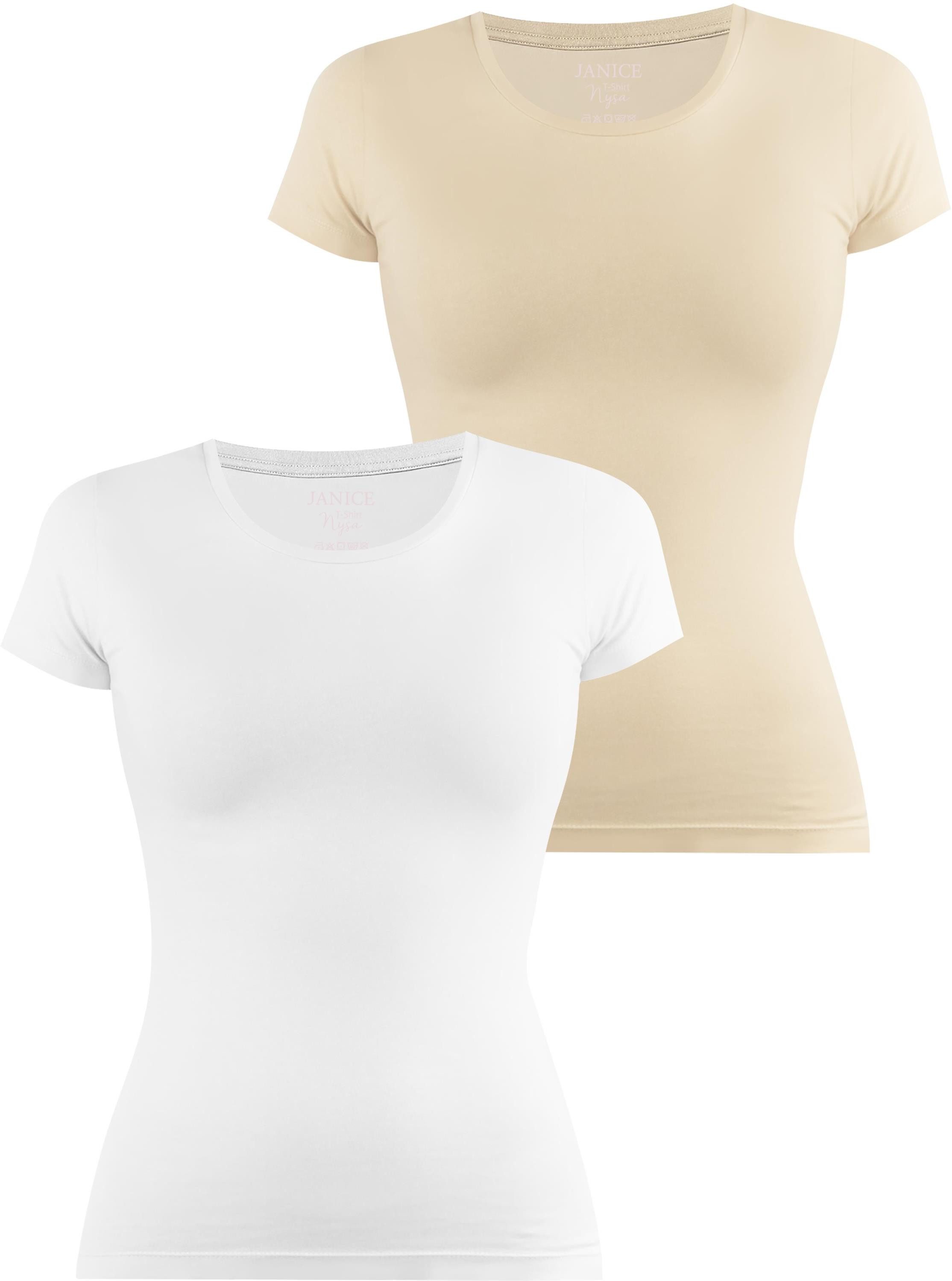 Janice Kurzarmshirt 2 x Damen T-Shirt günstig online kaufen