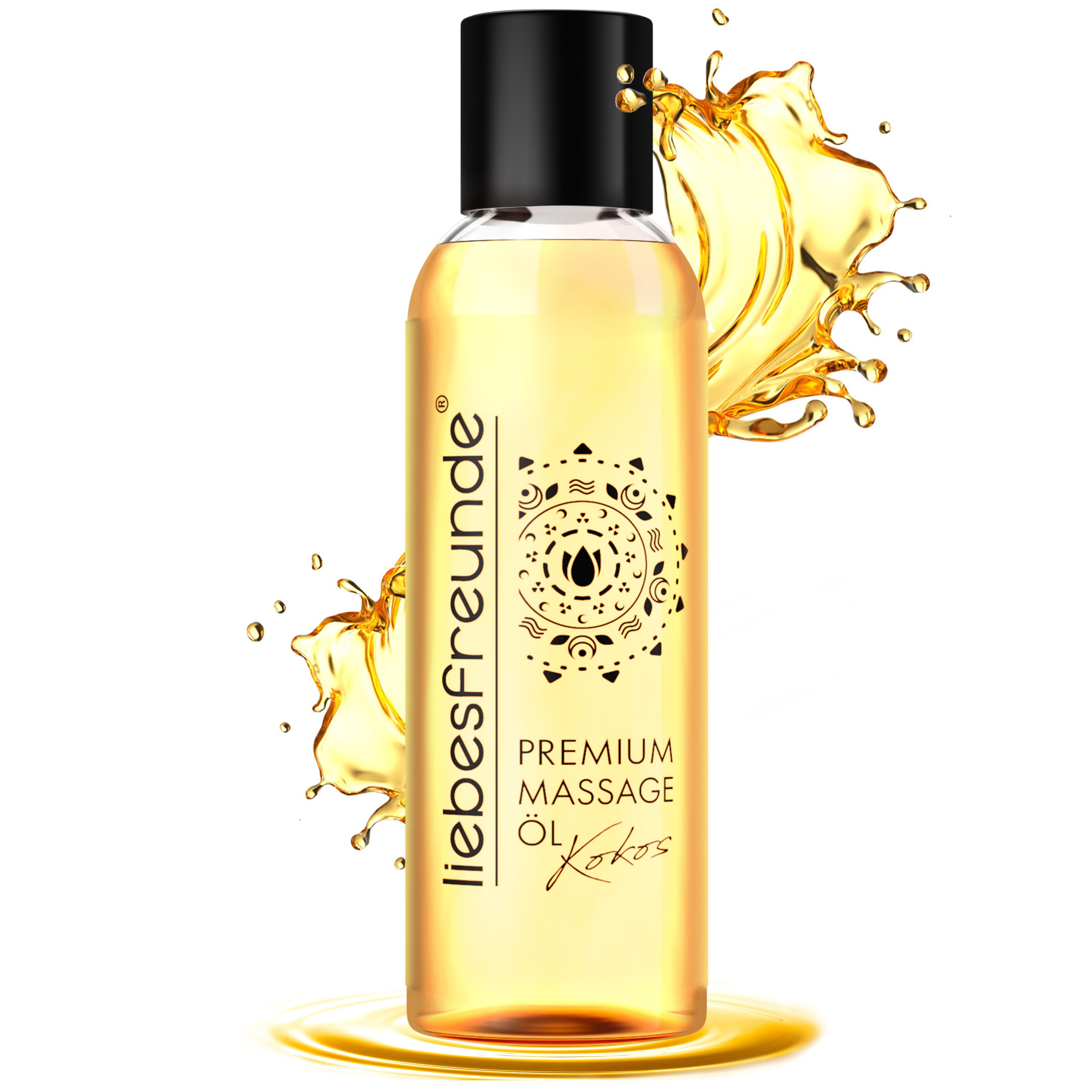 Liebesfreunde Massageöl Premium Massageöl Kokos - Natürliches Massage Öl, 150 ml
