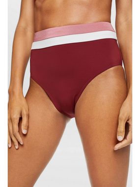 Esprit Bikini-Hose Dreifarbige Bikinihose mit hohem Bund