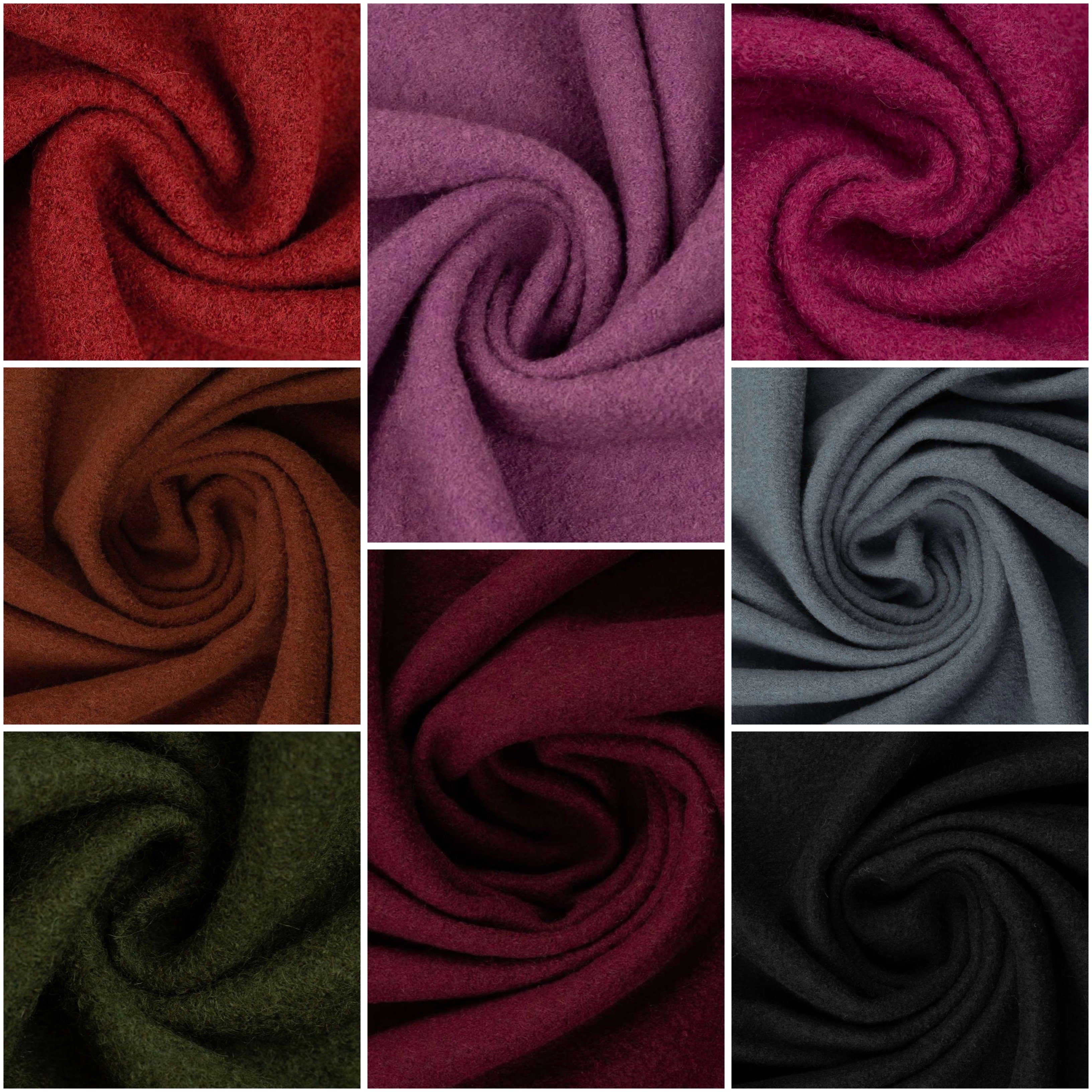 Swafing Stoff Wollwalk Walkstoff, gekochte Wolle, UNI, 8 versch. Farben, SWAFING, beim Kauf mehrer Anzahlen werden diese am Stück geschnitten