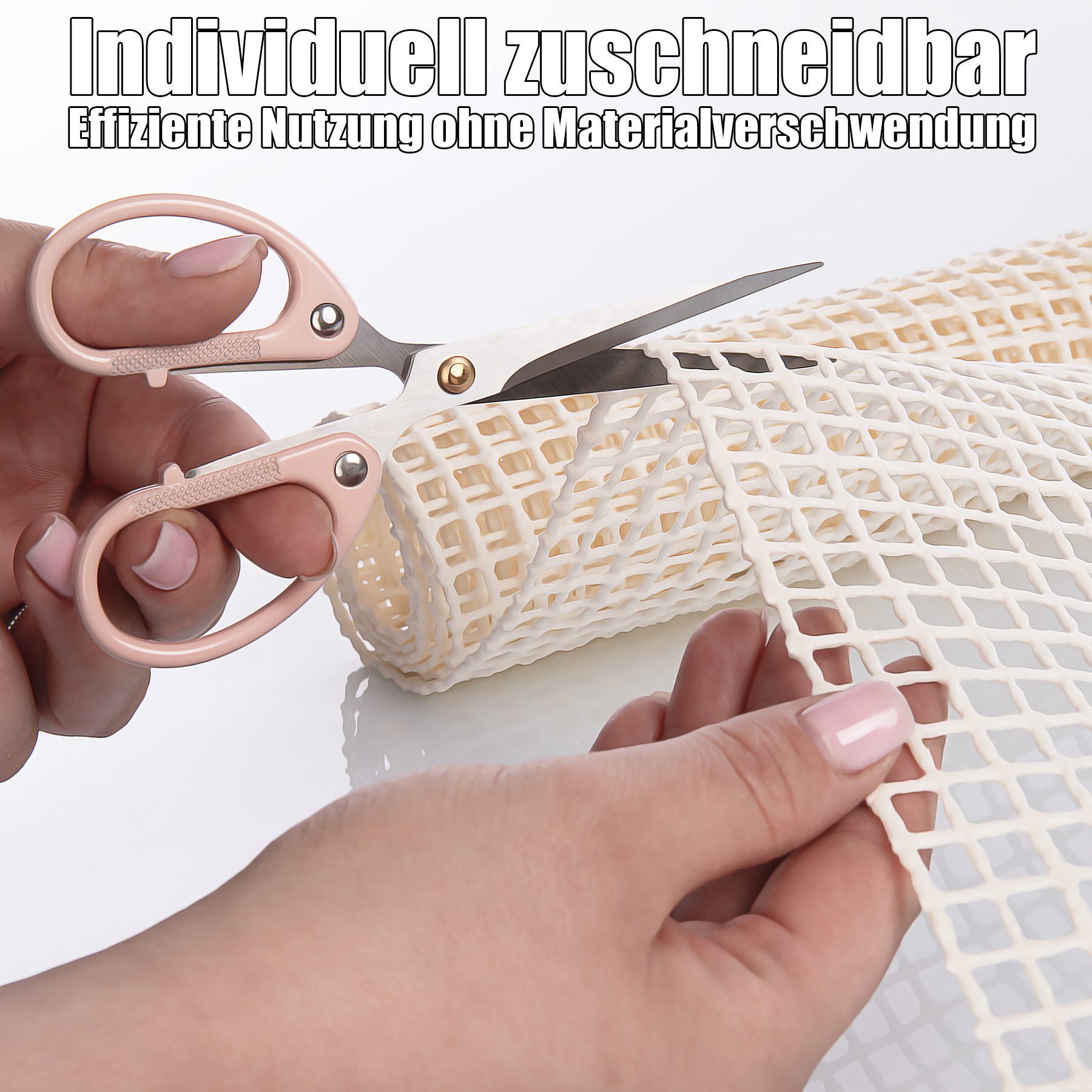 BigDean Antirutschmatte Teppich Antirutschunterlage individuell zuschneidbar, Packung, 1-St., Antirutschmatte, Vielseitig Verwendbar, Sicherer Halt, Individuell – Bild 5 von 5