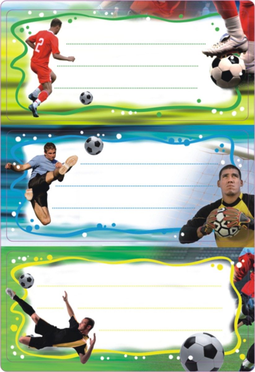 HERMA Etiketten Buchetiketten 76x36mm Vario Fußball beglimmert VE=2 Blatt
