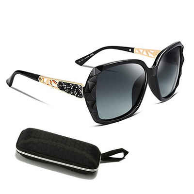 Rnemitery Sonnenbrille Polarisierte Damen-Sonnenbrille, Quadratisch, Verbundwerkstoffe