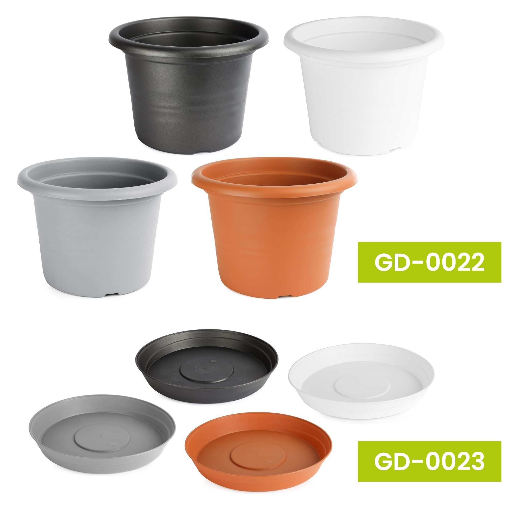 GD-0022 Stück Weiß Set - 3 Pack Garronda Dreier Blumentopf