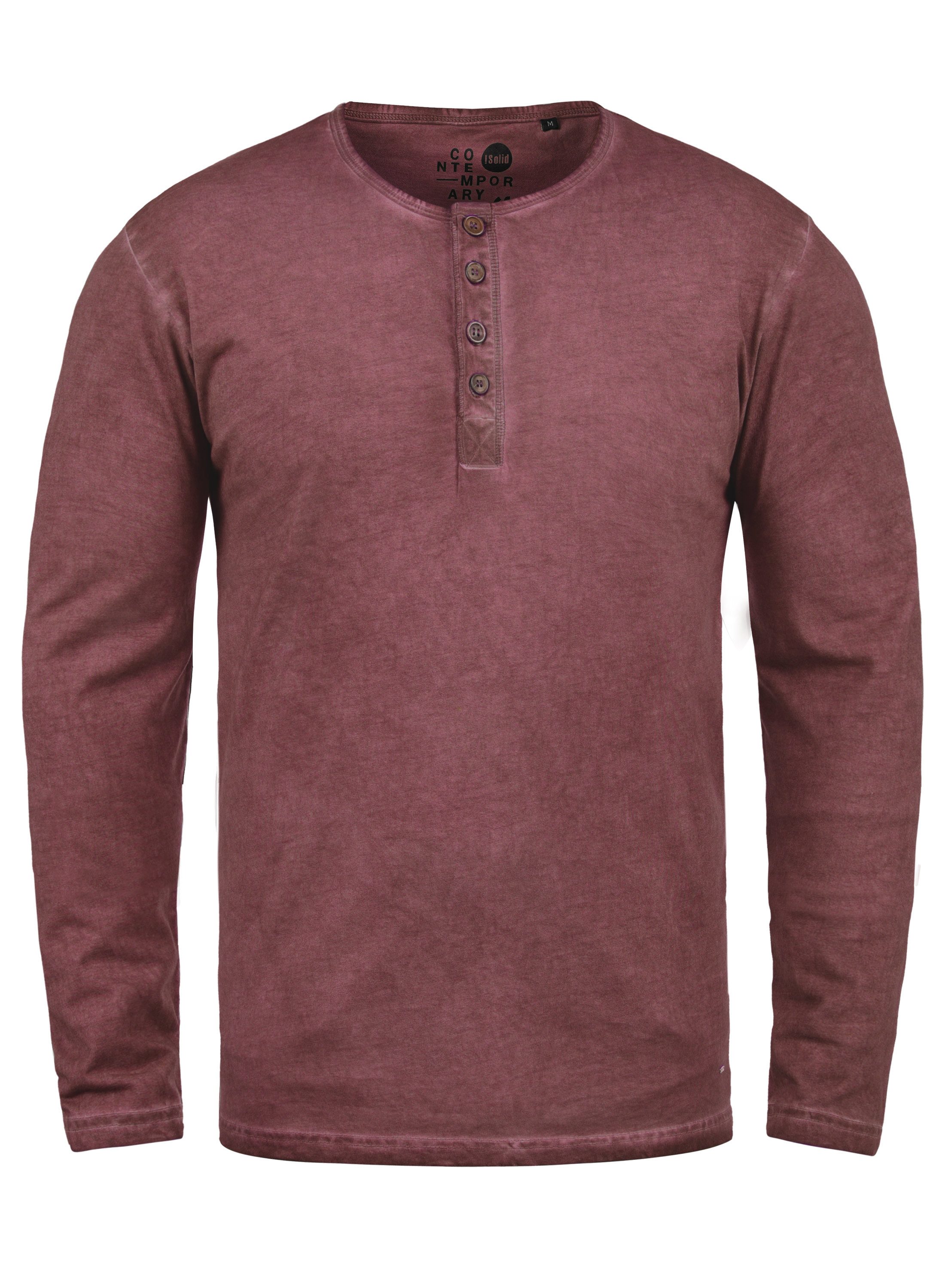 !Solid Rundhalsshirt SDTimur Longsleeve mit Used-Look günstig online kaufen