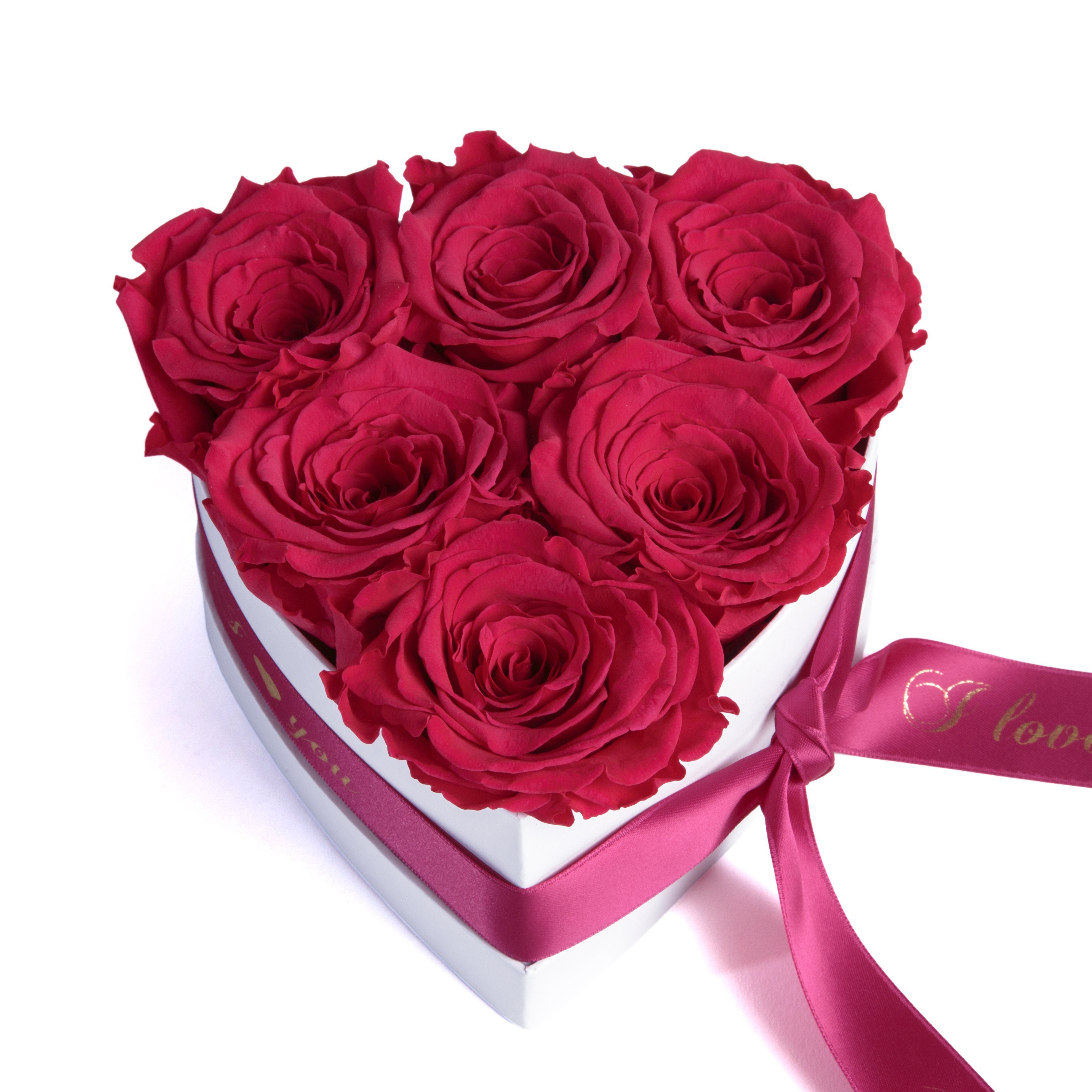 Frau ewige Rosen Rosenbox Höhe You 6 Frauen SCHULZ Heidelberg, Geschenk Herz 10 I Pink für cm, für Love Rose, Valentinstag Kunstblume Infinity ROSEMARIE Geschenk