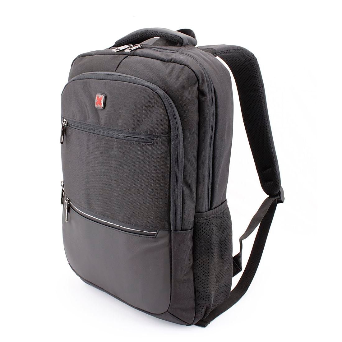 SHG Freizeitrucksack Schulrucksack Sportrucksack Laptoprucksack (schwarz), Cityrucksack Backpack Notebook_Rucksack 15,6"