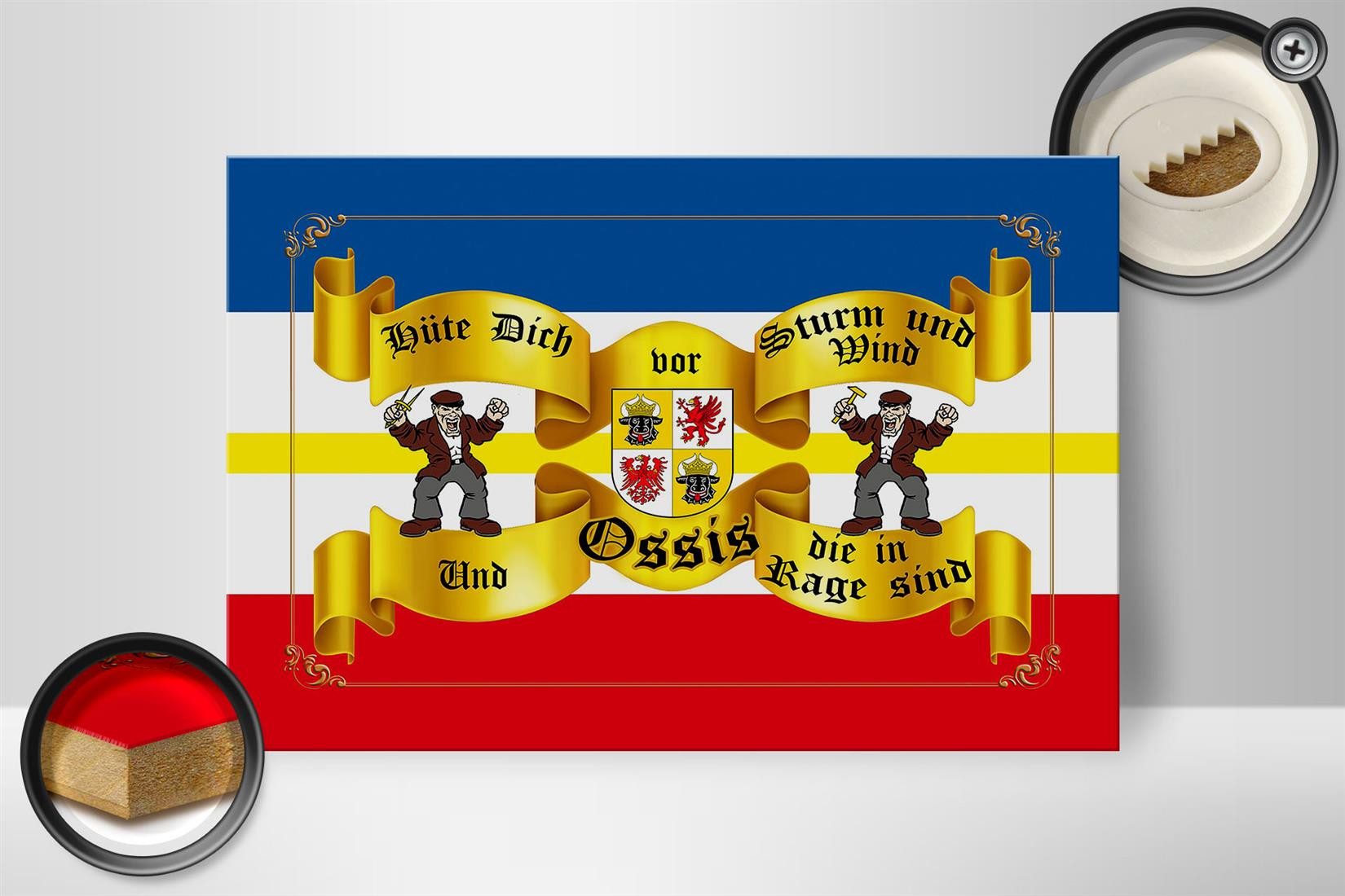 Femer GmbH Holzbild Spruch 30x20cm hüte günstig online kaufen