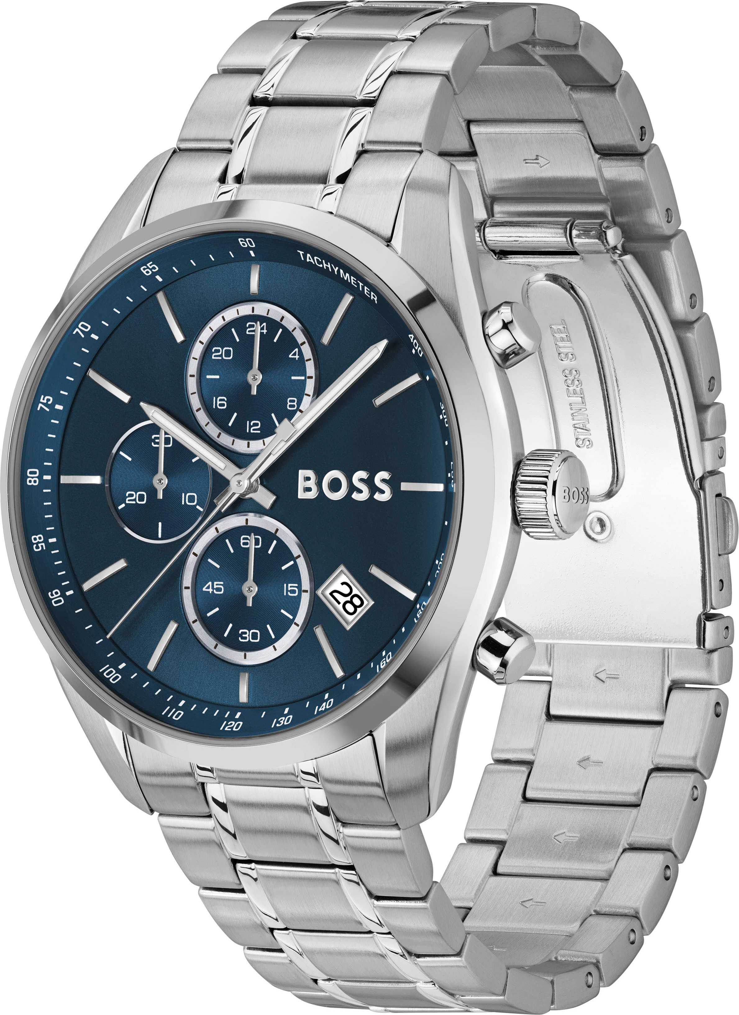 BOSS Quarzuhr GRAND PRIX 44 1514226, Quarzuhr, Armbanduhr, Herrenuhr, Edels günstig online kaufen