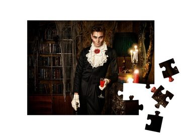 puzzleYOU Puzzle Gutaussehender Vampir im eleganten Frack, 48 Puzzleteile, puzzleYOU-Kollektionen Vampire