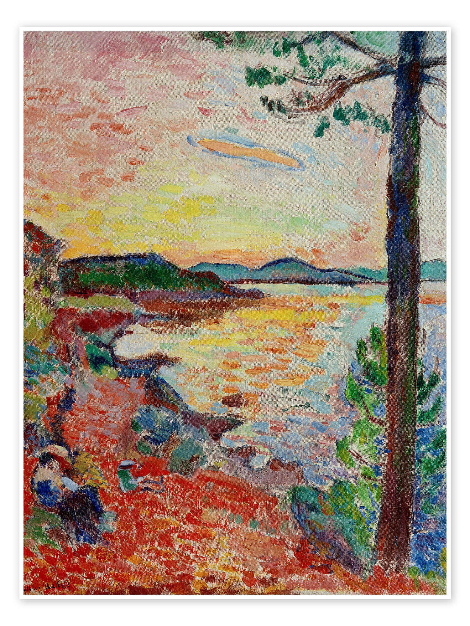 Posterlounge Wandbild Die Bucht von Sait-Tropez, 1904, Henri Matisse, erhältlich als Poster, Leinwandbild, Wandsticker oder Acrylglasbild