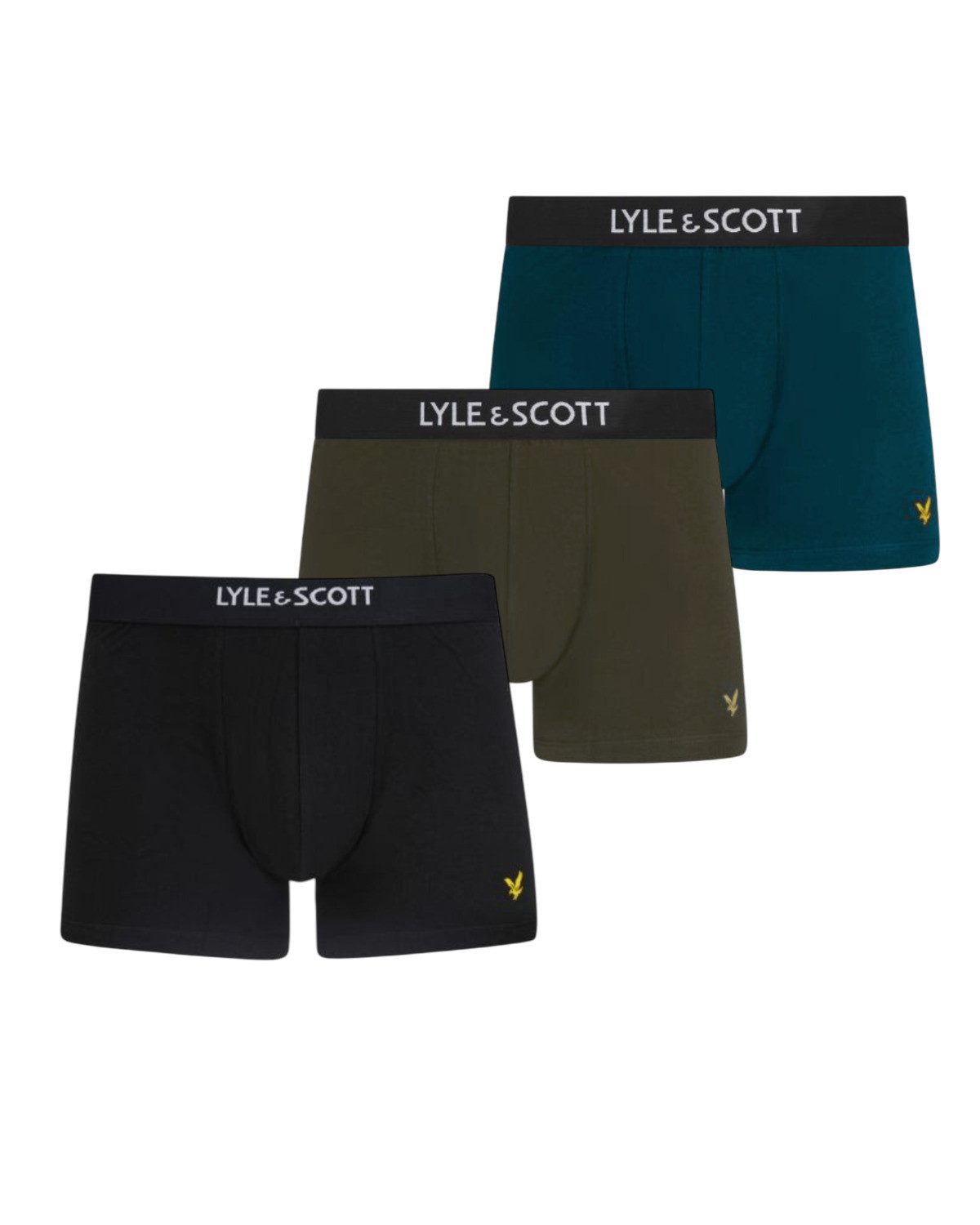 Lyle & Scott Boxershorts Herren (3-Er Set), Baumwolle, Elastischer Bund