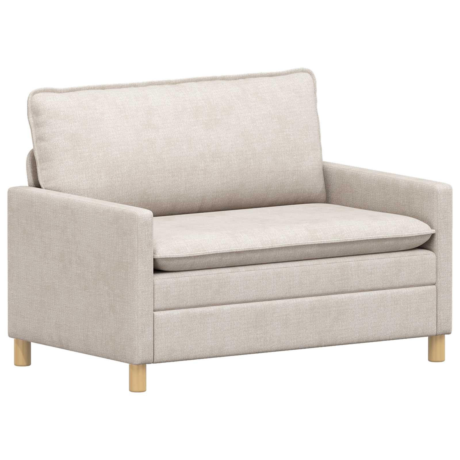 vidaXL Sofa Sofa Creme 126 x 81 x 87,5 cm Polyester, 1 Teile