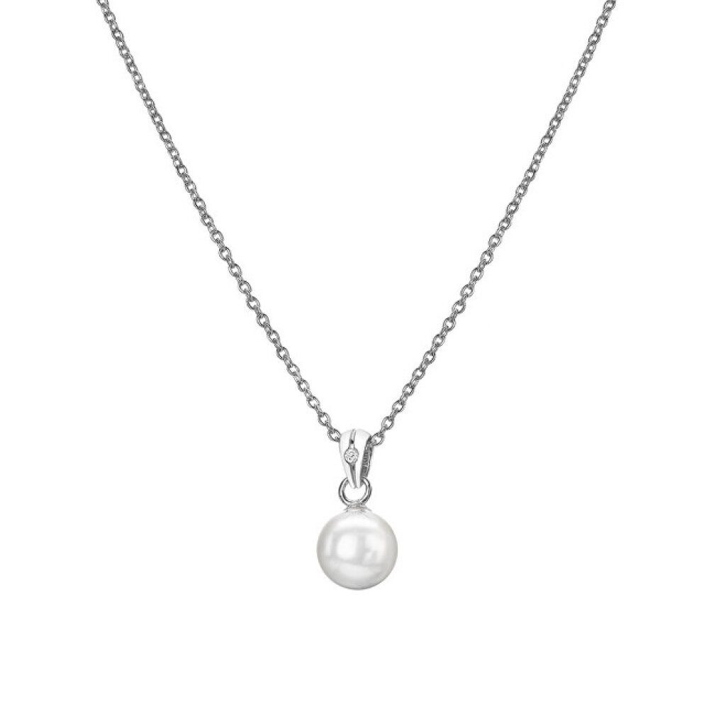 Diamond Kette mit Einhänger Charming Silver and Pearl Necklace Amulets DP895 (Chain, Pendant)