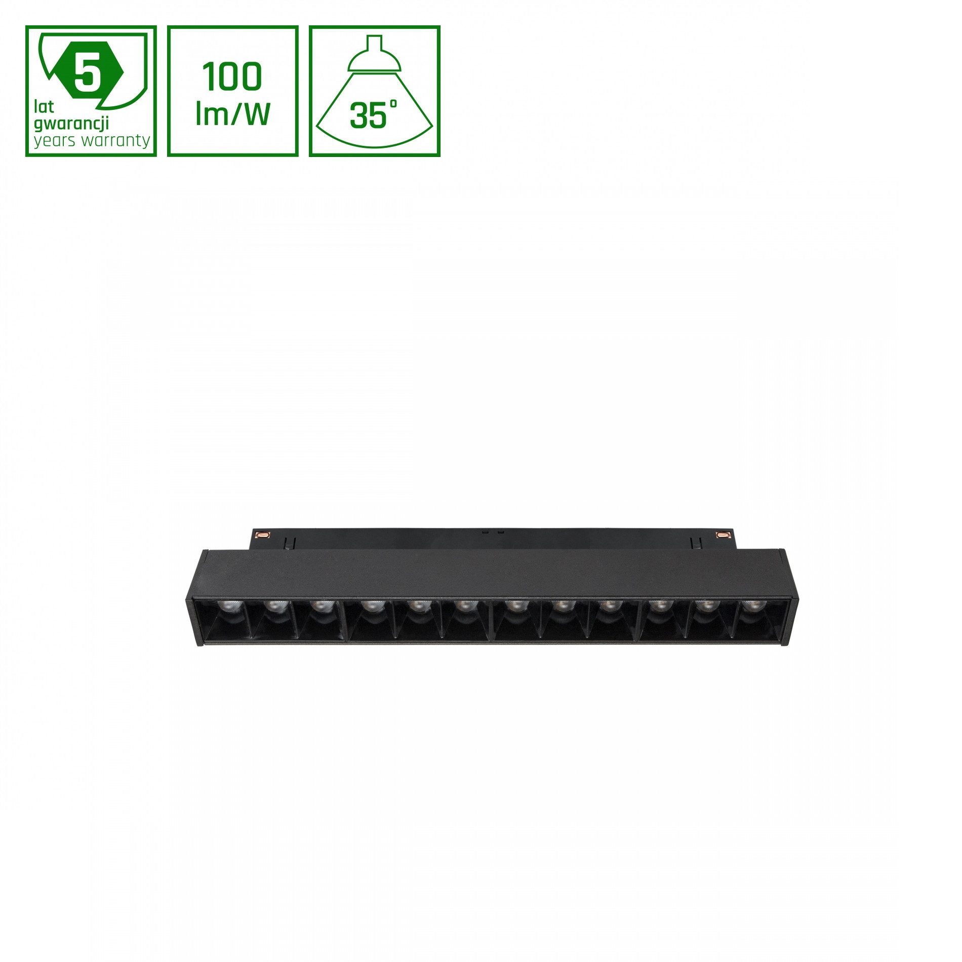 Schienensystem-Leuchten LED SYSTEM Shift 12W 48V 35° Stromschienenstrahler 1200lm Warm 3000K