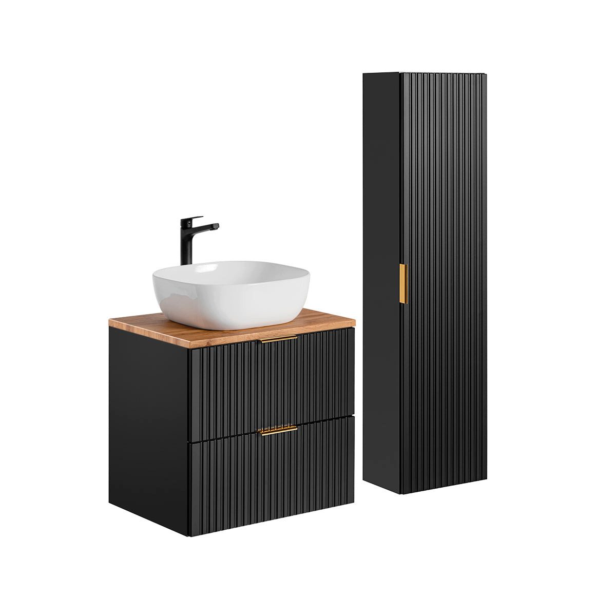 Petits-meubles Badmöbel-Set Adriel, (60.6 cm mit Säule)