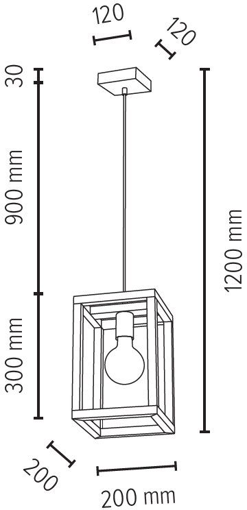 Nachhaltig, Eichenholz, Kabel Hängeleuchte, SPOT kürzbar, ohne KAGO, Hochwertige Eichenholz Leuchte Naturprodukt Light edlem aus Leuchtmittel, Pendelleuchte aus