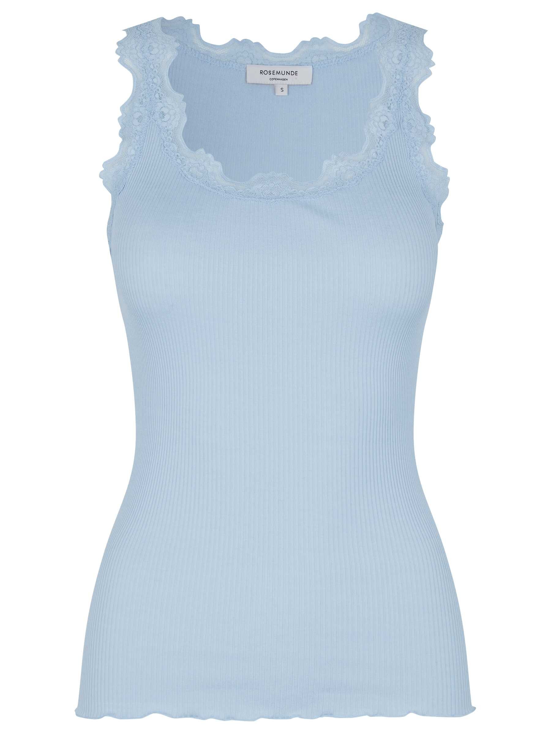 rosemunde Spitzentop Babette Silk Top mit Seide Vintage-Spitzenbesatz, mit Rundhalsausschnitt, hoher Seidenanteil
