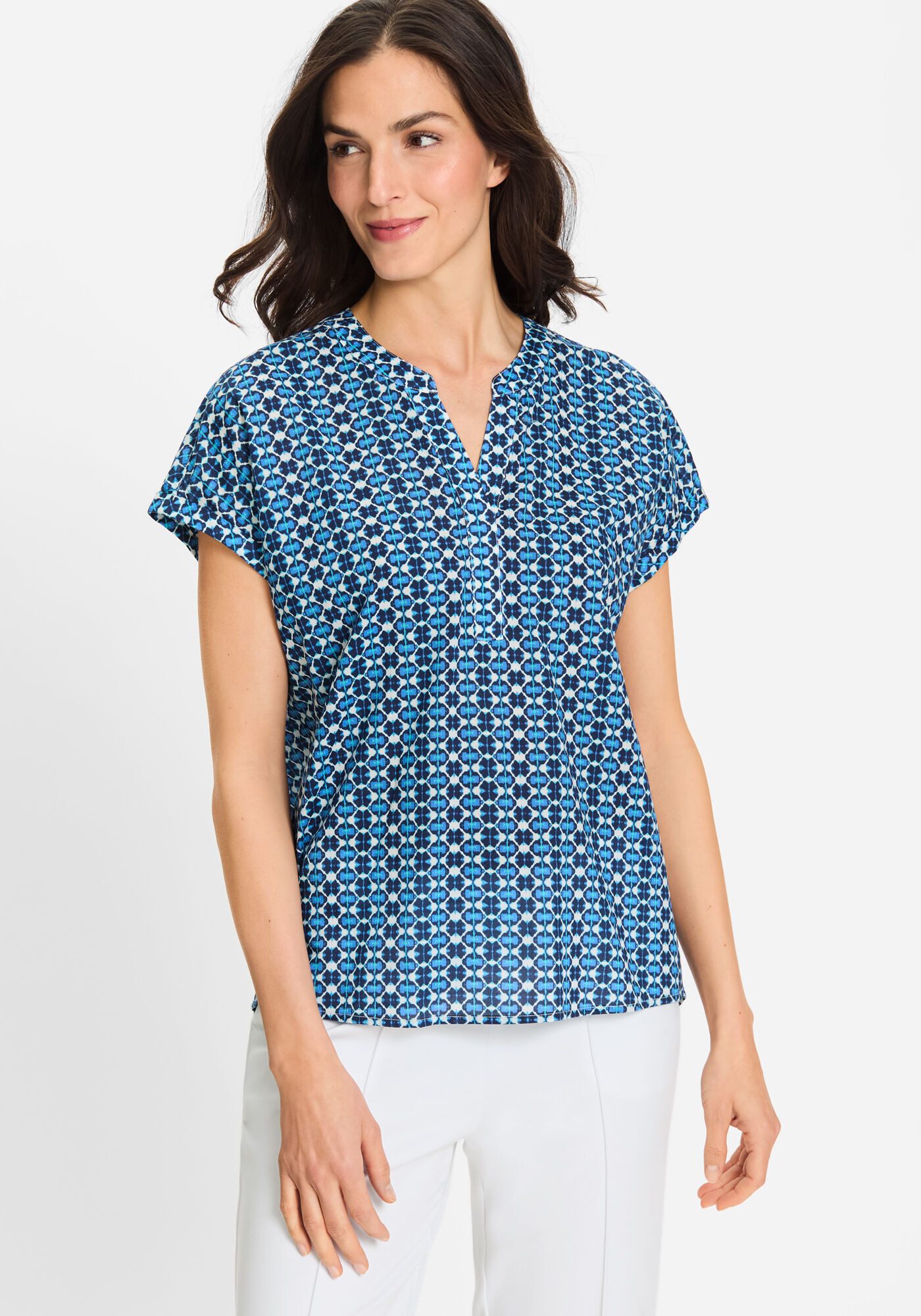 Olsen Klassische Bluse aus reiner Baumwolle günstig online kaufen