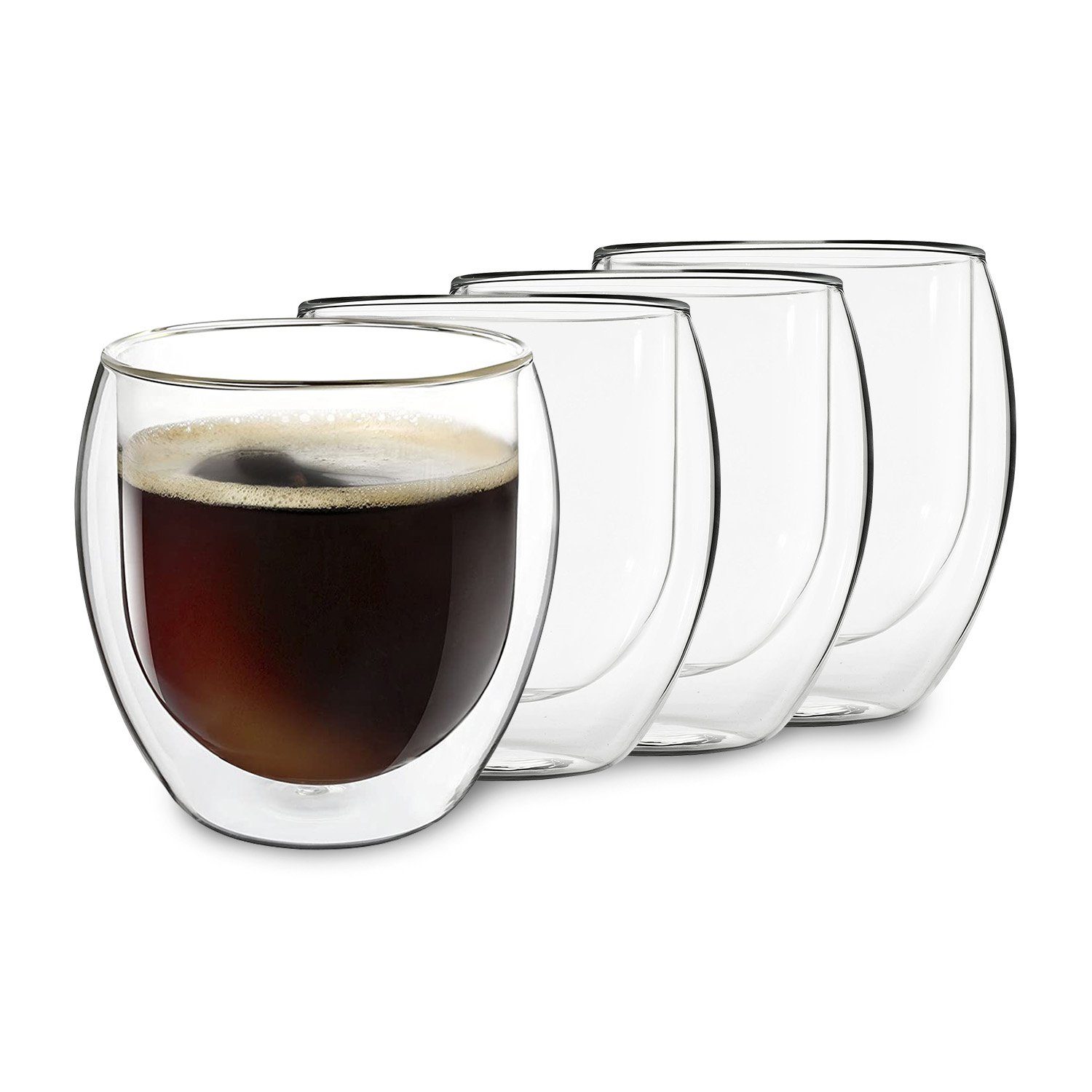 Feelino Thermoglas DUOS Gläser 4X 310ml Jumbo, 4-tlg., Glas