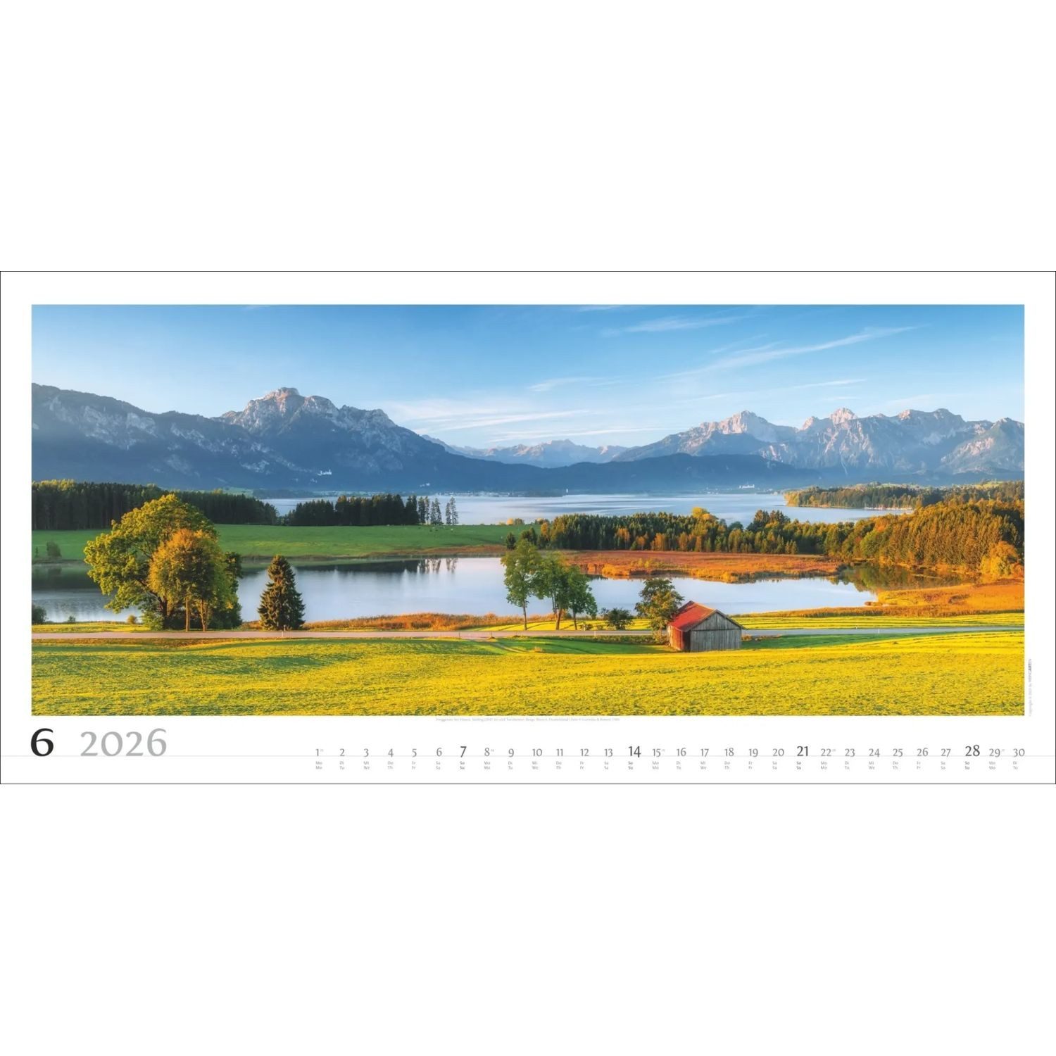 Wandkalender Alpenpanorama Kalender 2026