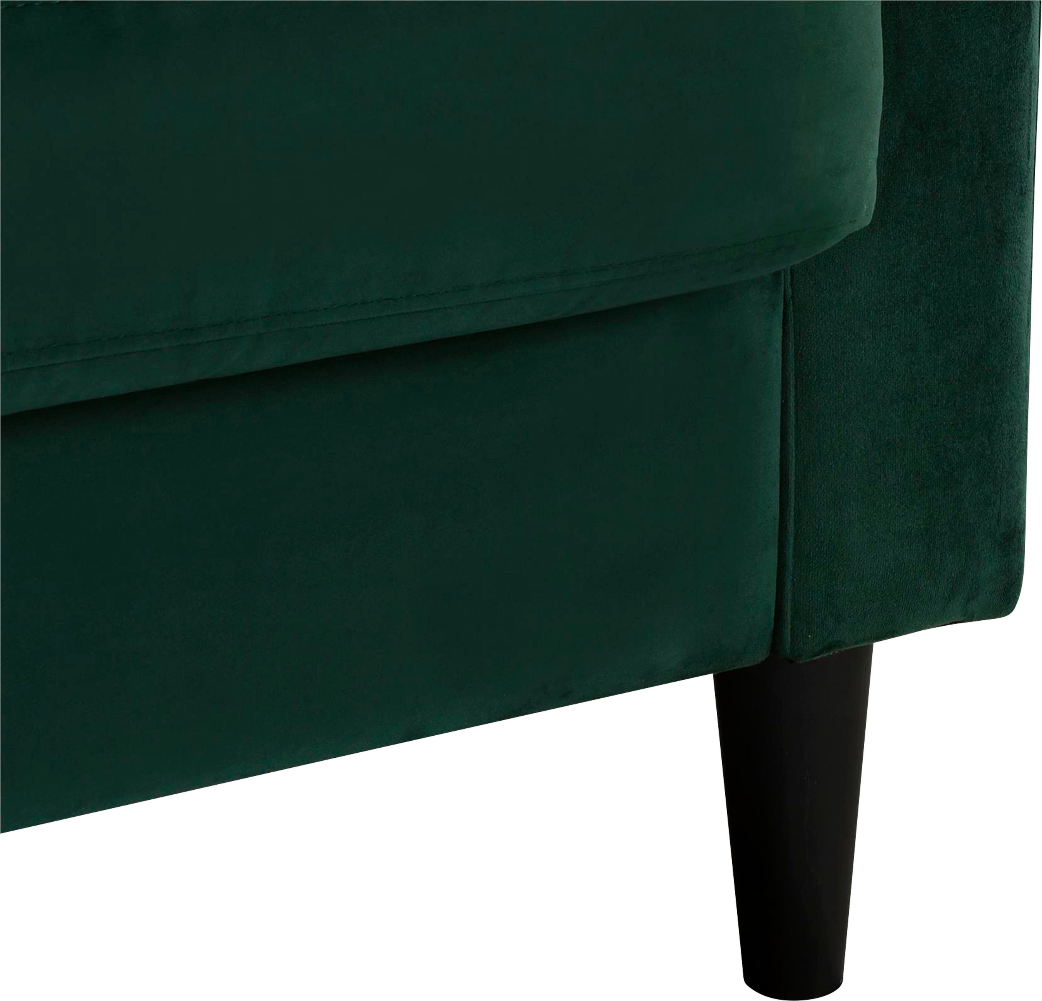 | grün mane cm beidseitig Teile, CosmoLiving Strummer, 1 grün Sitzhöhe 46 in Cosmopolitan Veloursstoff, grün/schwarz by montierbar, | Ecksofa