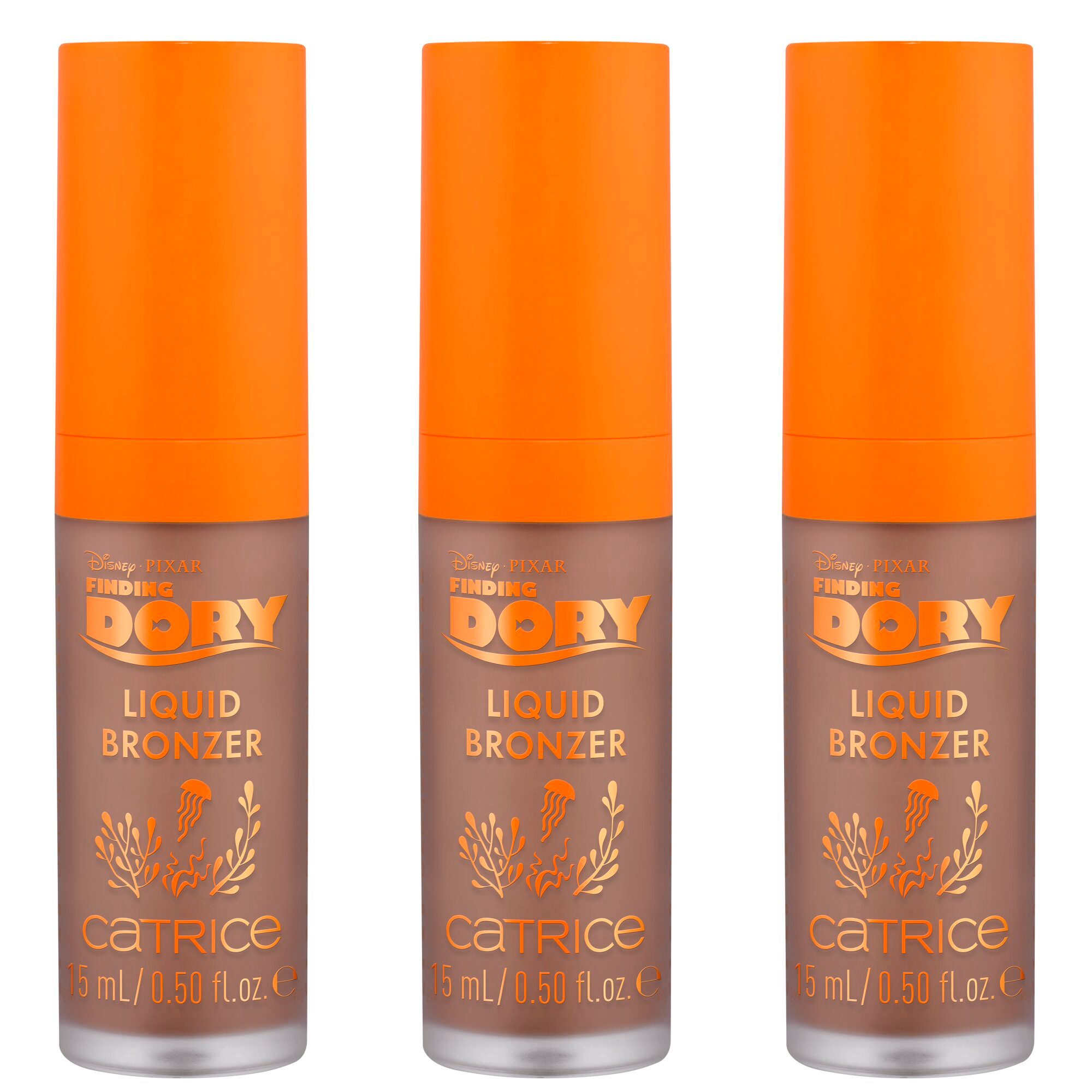 Catrice Bronzer-Puder Disney Pixar Finding Dory Matte Liquid Bronzer, 3-tlg., mit langanhaltendem Finish