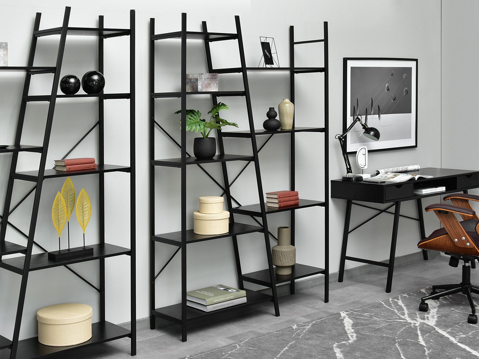 Compleo Bücherregal Blumenständer, Loft design, Breite: günstig online kaufen