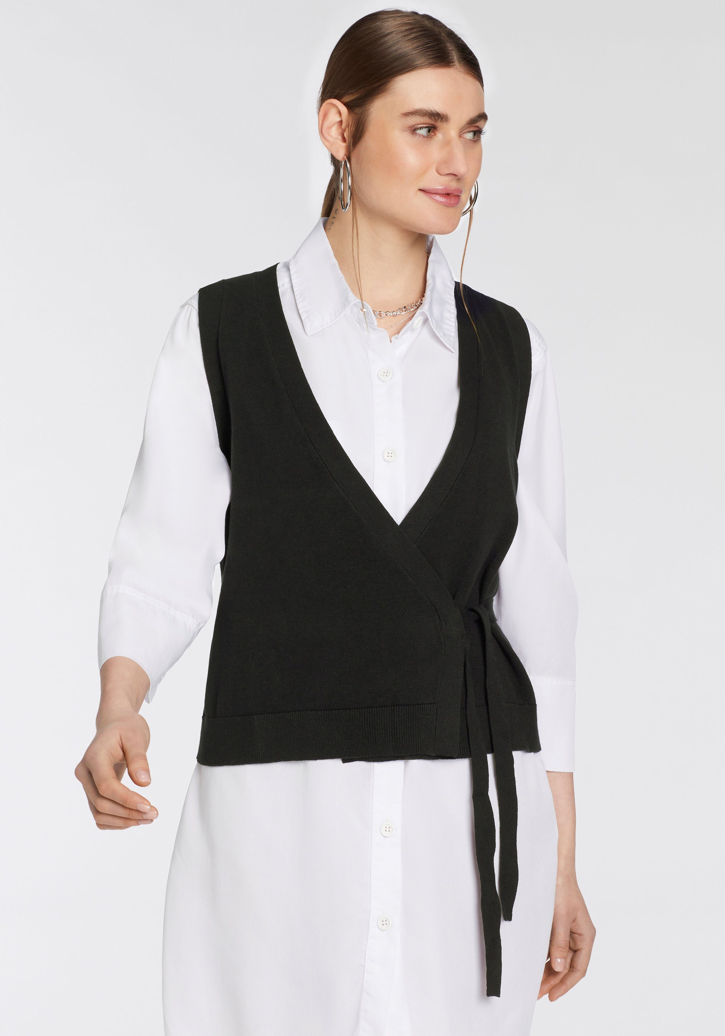 OTTO products Wickelstrickjacke GOTS zertifiziert-CIRCULAR COLLECTION mit V günstig online kaufen