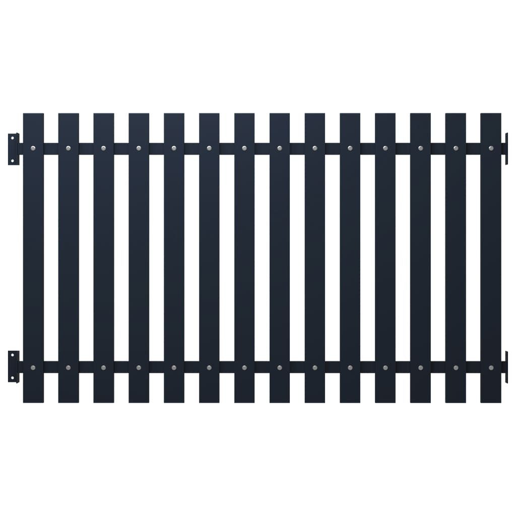 vidaXL Gartenzaun Zaunfeld Anthrazit 170,5x75 cm Pulverbeschichteter Stahl, (1-St)