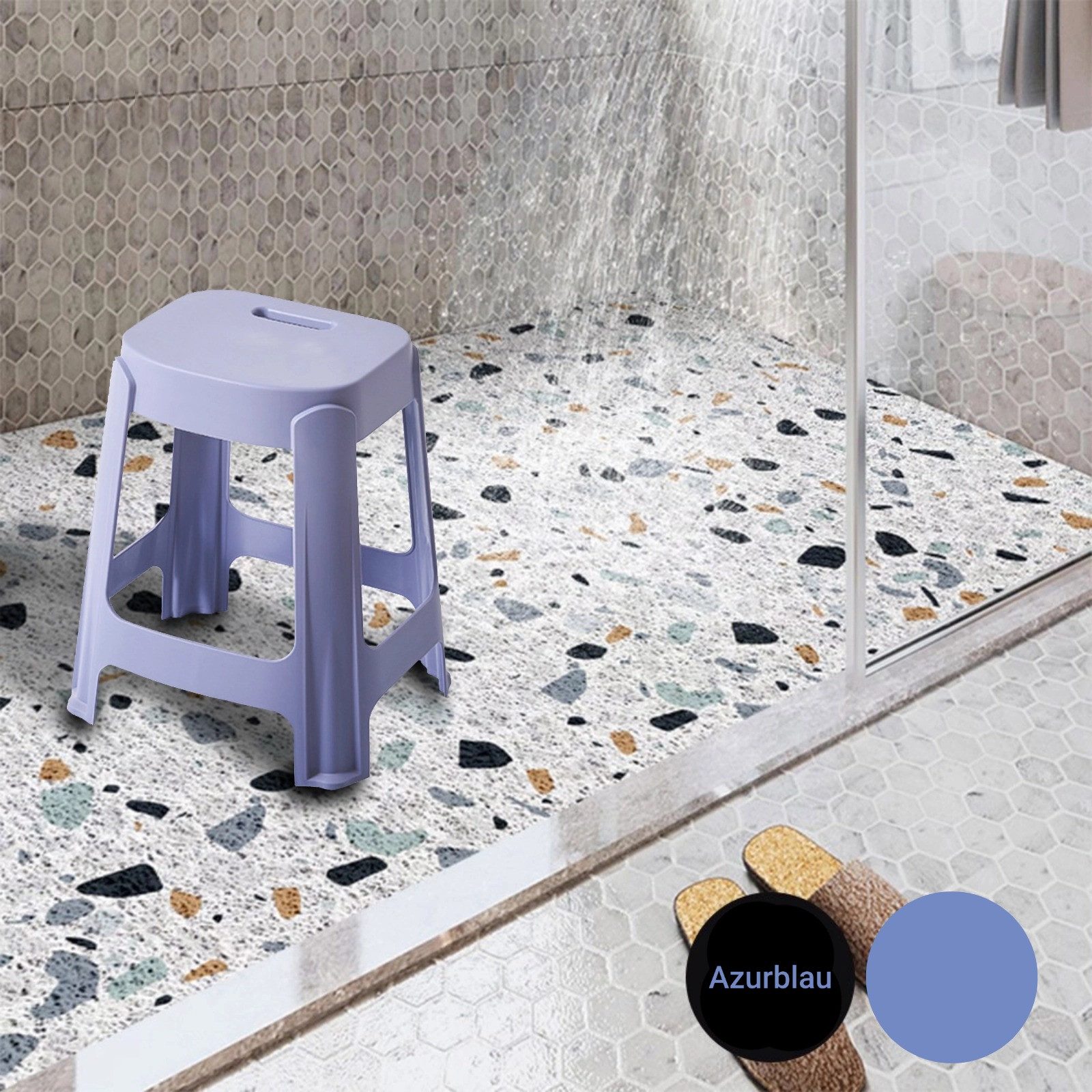 WITEN&NOCK Badhocker Duschhocker Sitzhocker Dusche Wohnzimmer günstig online kaufen