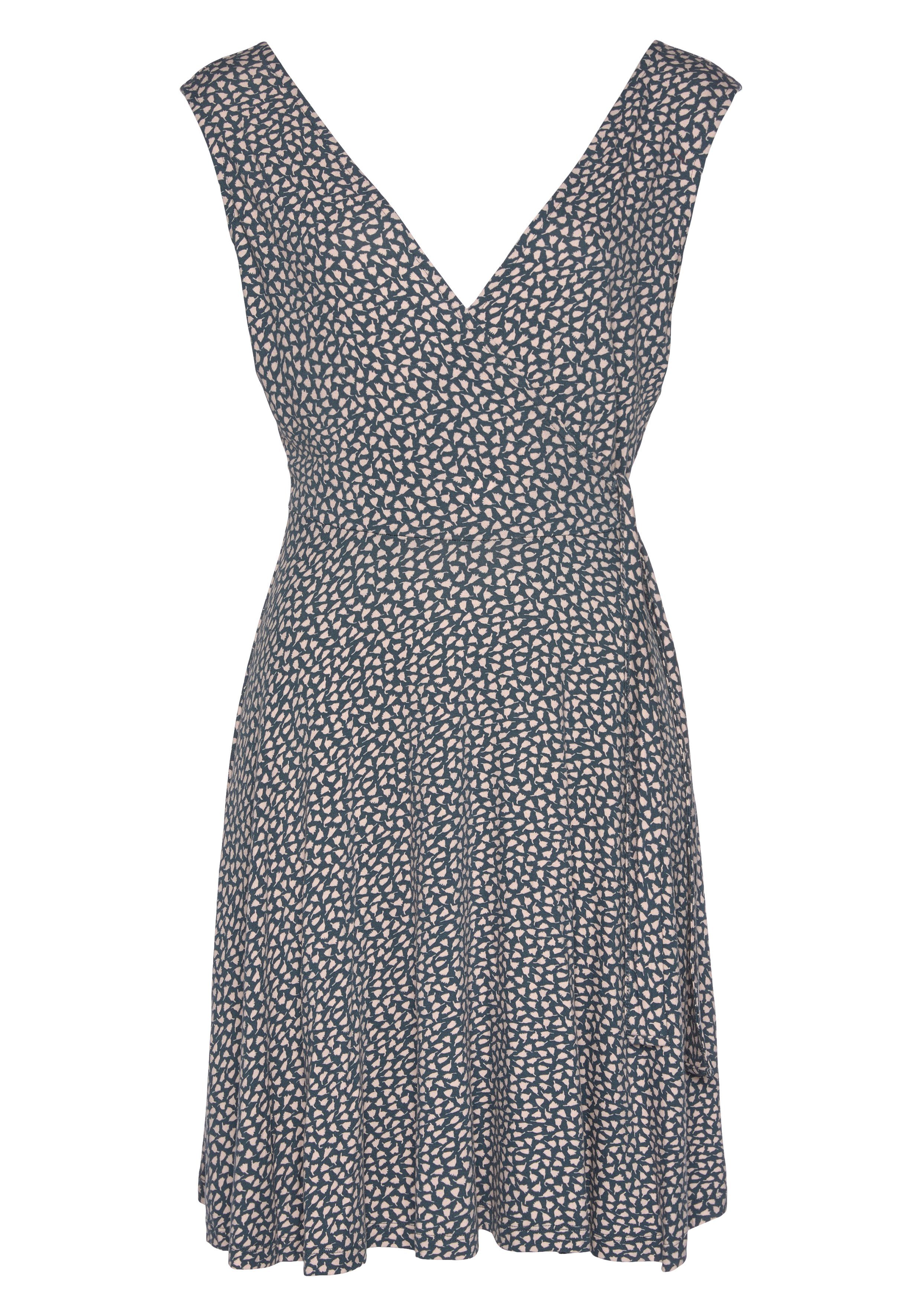 s.Oliver Strandkleid mit zartem Blumenprint und Bindeband, Wickelkleid, Som günstig online kaufen