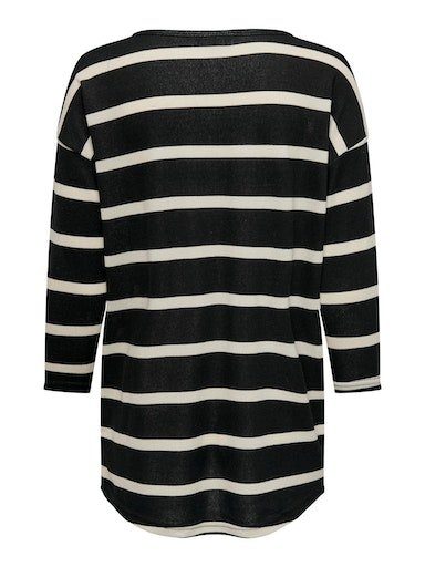 AOP JRS Black Stripes:THIN ONLY 3/4-Arm-Shirt 4/5 ONLELCOS TOP SANDSHELL