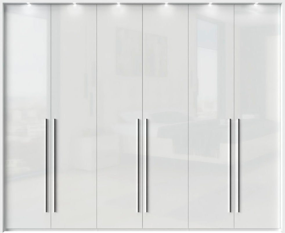 OTTO home Kleiderschrank Piano, inklusive Rahmen und Beleuchtung, soft-close-Funktion (viele Breiten zur Auswahl, 226cm hoch) beige oder weiß, UV lackiert, Hochglanzfronten, FSC-zertifiziert