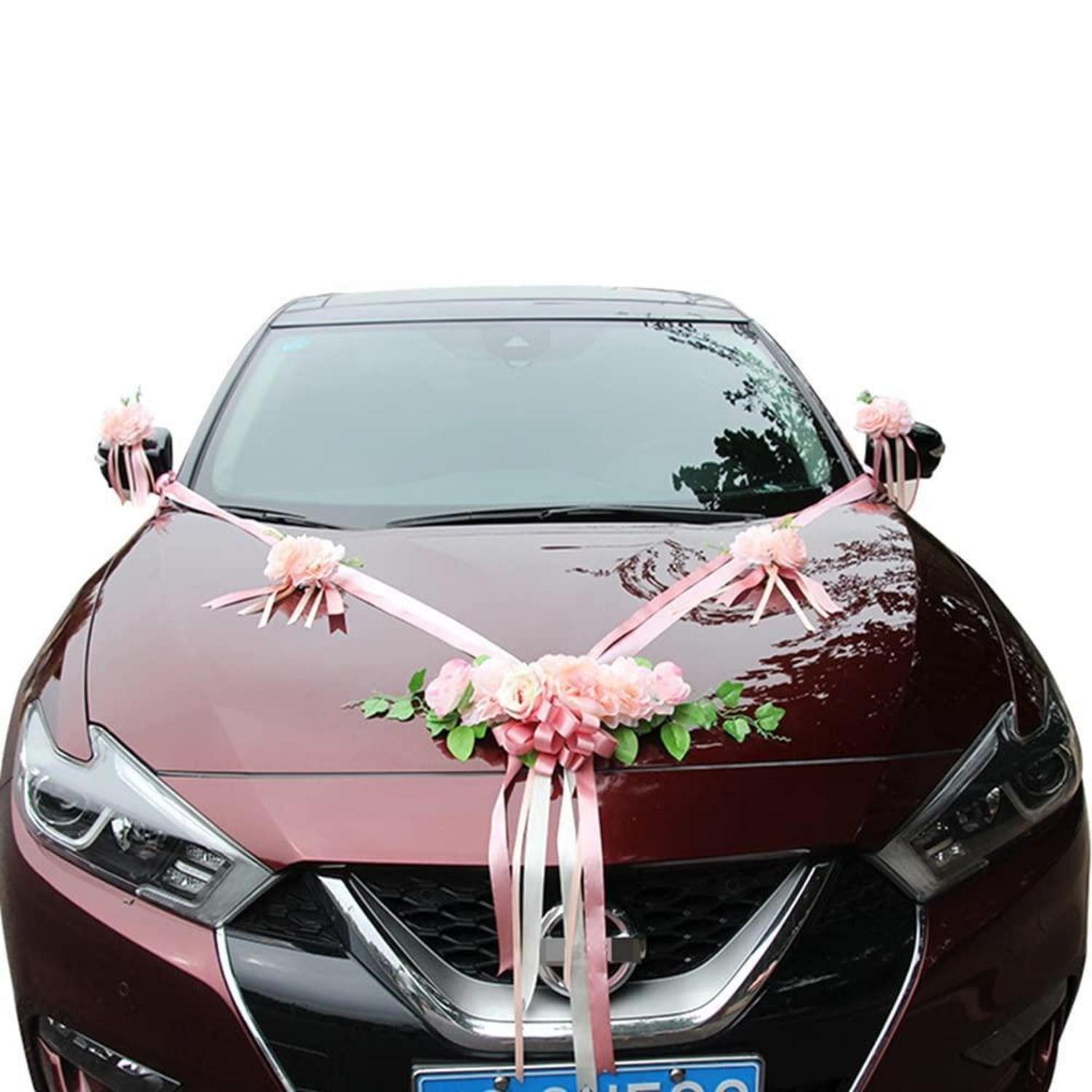 LuxusKollektion Girlande Hochzeitsauto Deko Set Rose Rosa