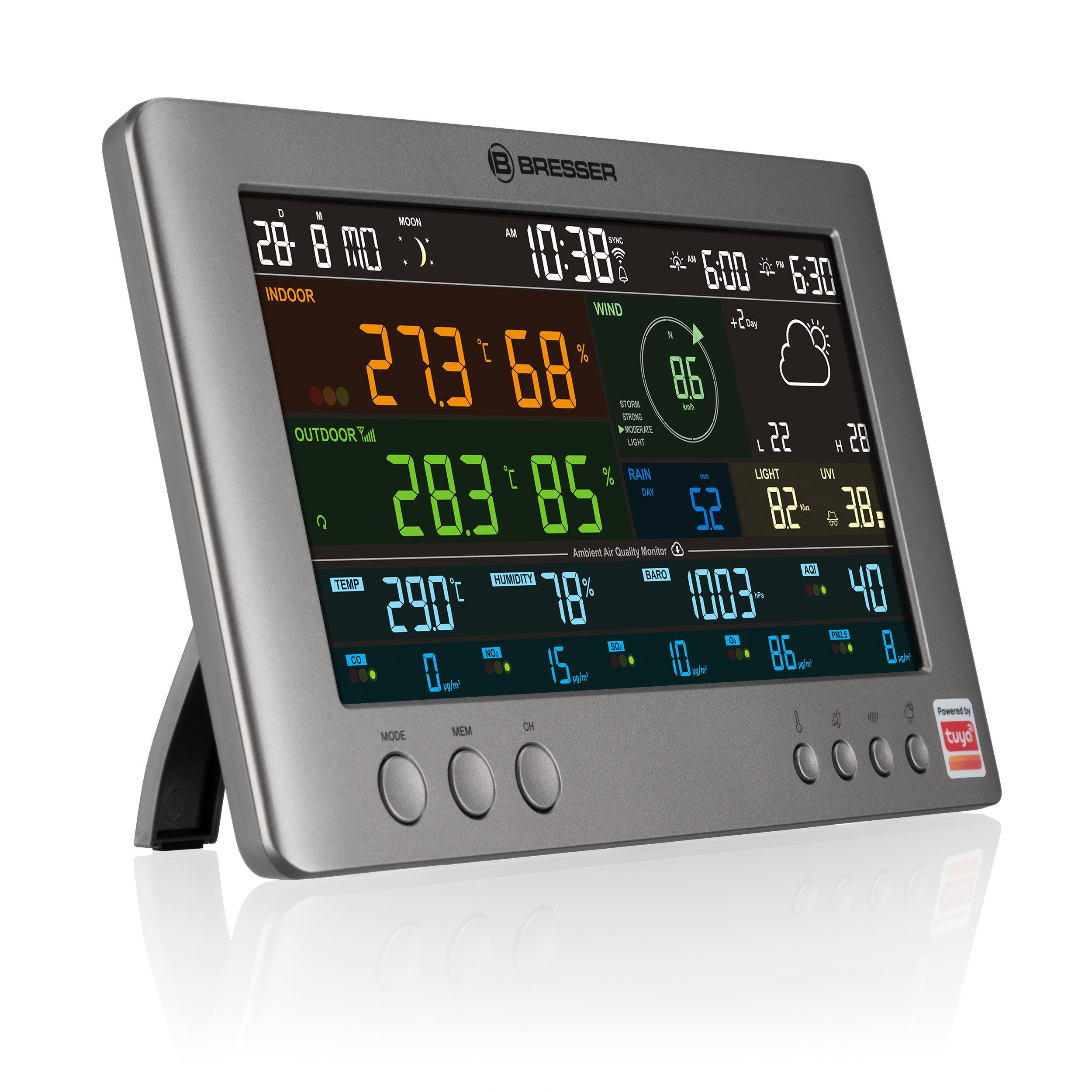 BRESSER BRESSER Smarte Tuya Profi-Wetterstation mit 7-in-1-Sensor Wetterstation – Bild 3 von 5