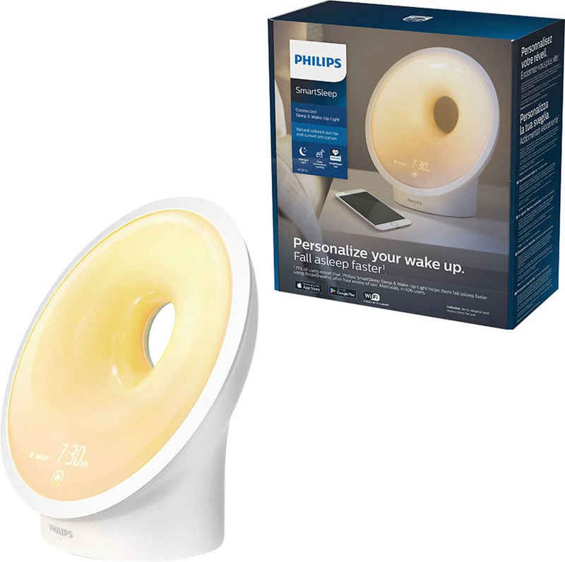 Philips Tageslichtwecker SmartSleep HF3672/01 mit 8 natürlichen Wecktönen, UKW Radio und 25 Lichteinstellungen