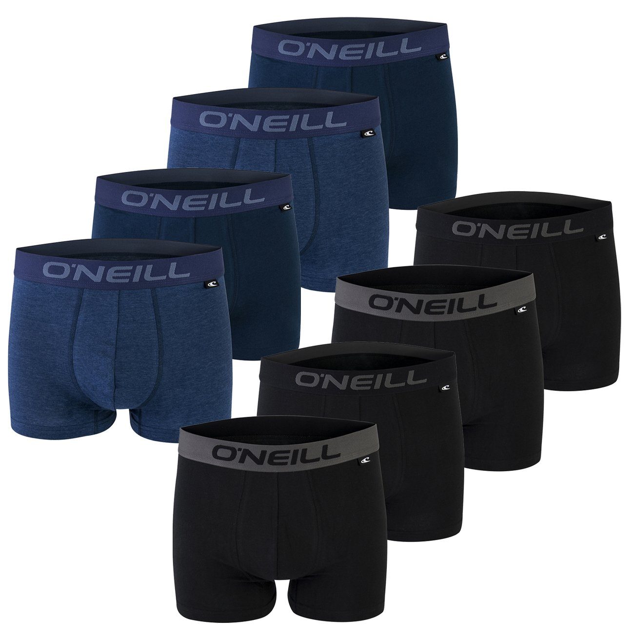 O'Neill Boxershorts Men boxer O'Neill plain Multipack (8-St) mit Logo Webbund