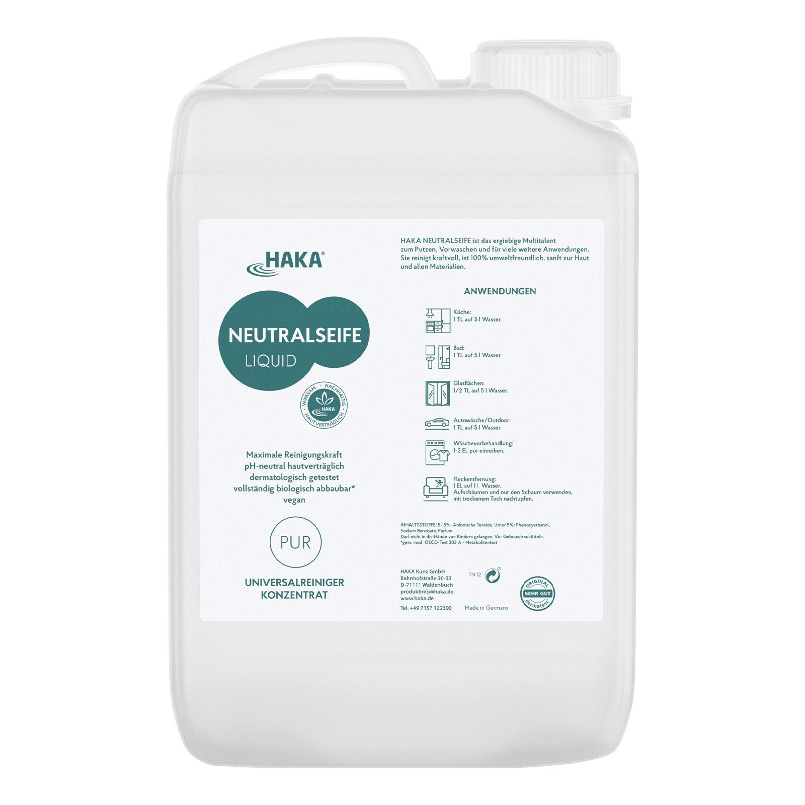 HAKA Neutralseife Liquid Nachfüller Universalreiniger 3l Allzweckreiniger