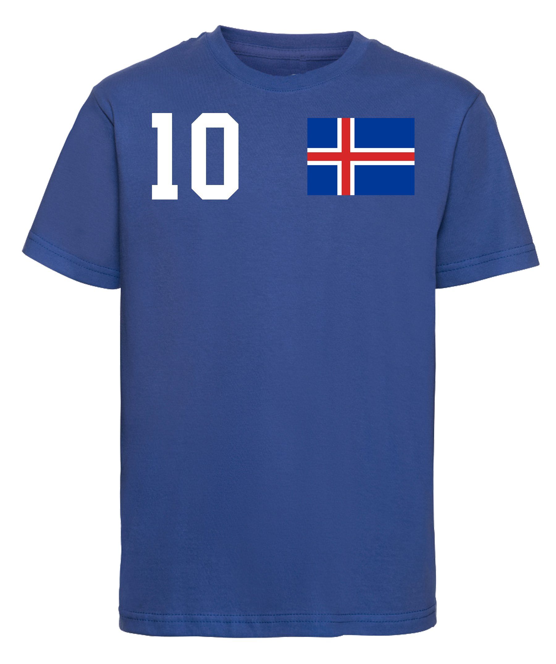 T-Shirt Island Kinder T-Shirt im Fußball Trikot Look