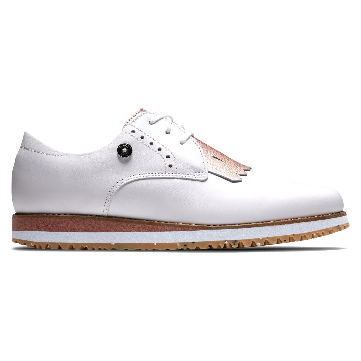 Footjoy Golfschuh Sport Retro Spikeless Weiß-Rose Damen UK 5 Golfschuh