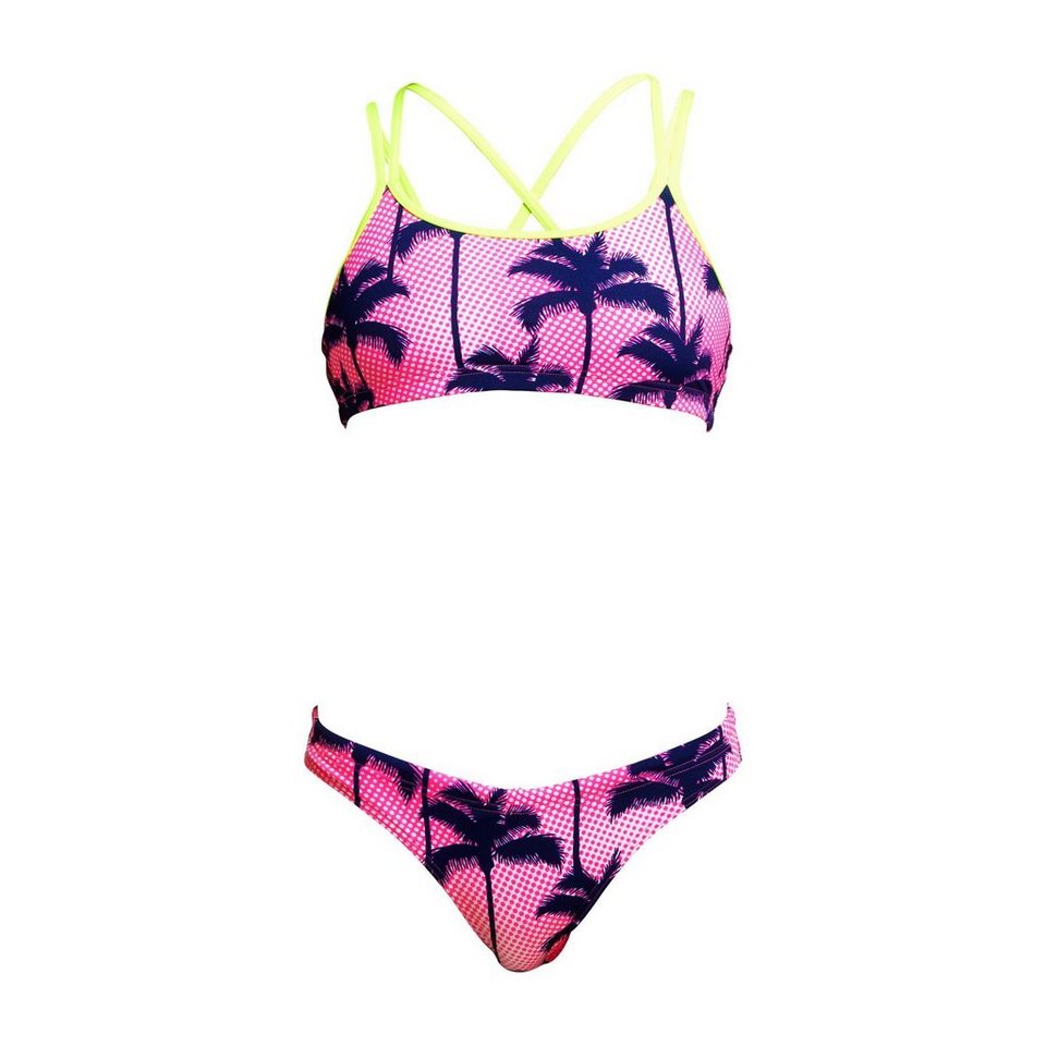 Funkita Bustier-Bikini Girls Criss Cross Pop Palms