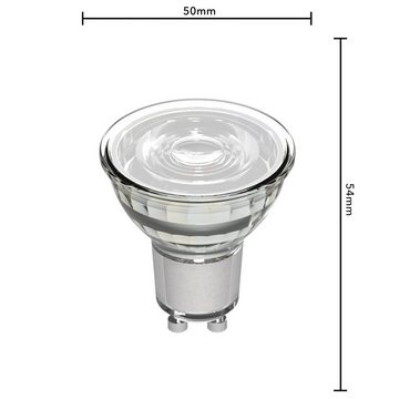 LED's light LED-Leuchtmittel 0620138 LED Spot, GU10, GU10 dimmbar 5,7W warmweiß Klar MR16