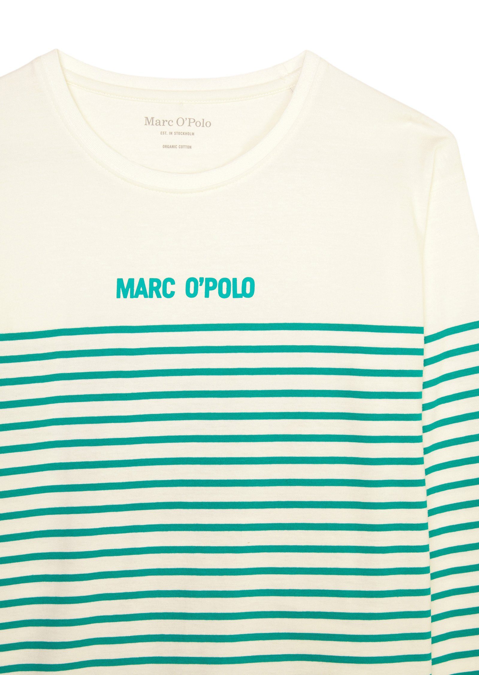 Bio-Baumwolle aus grün Langarmshirt Marc softer O'Polo