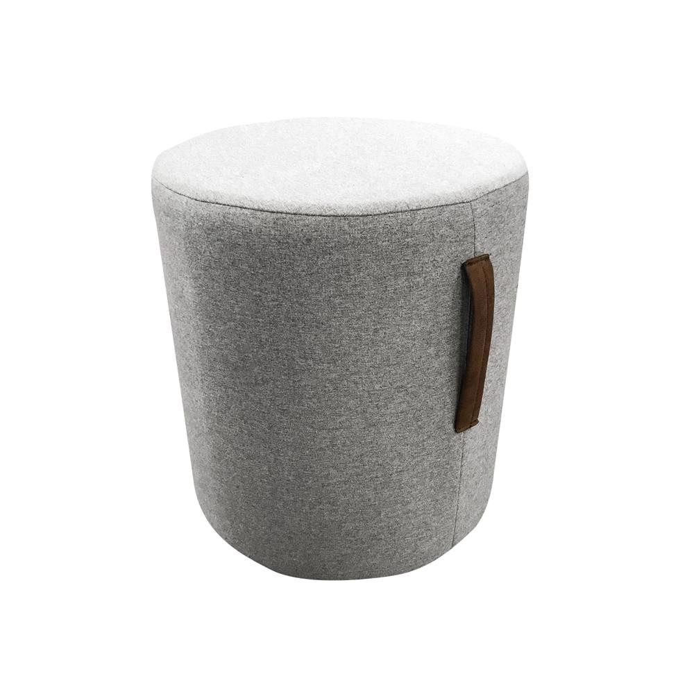 Xlmoebel Pouf Runder Hocker aus Stoff in zeitgemäßem Design (1-St., Pouf), Hergestellt in Europa