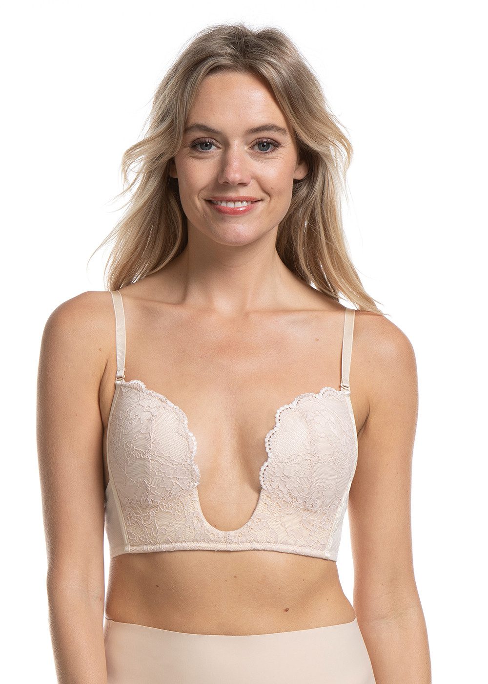 MAGIC Bodyfashion Bügelloser BH V-Bra Verziert mit wunderschöner Spitze und Netz-Details