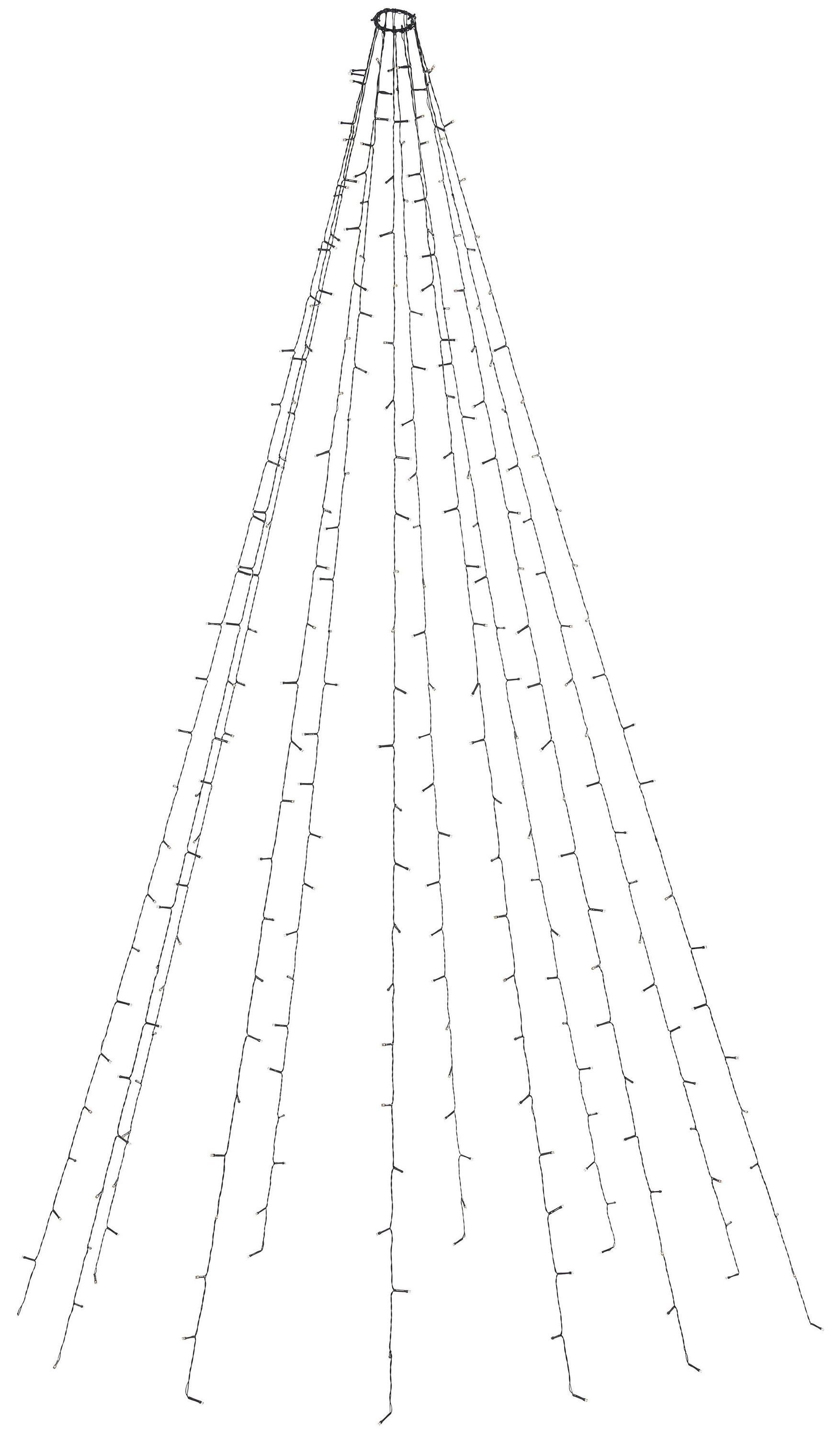 FHS LED-Lichterkette Star-Max Lichterschnüre mit 160 LEDs - 8 Stränge je 2m